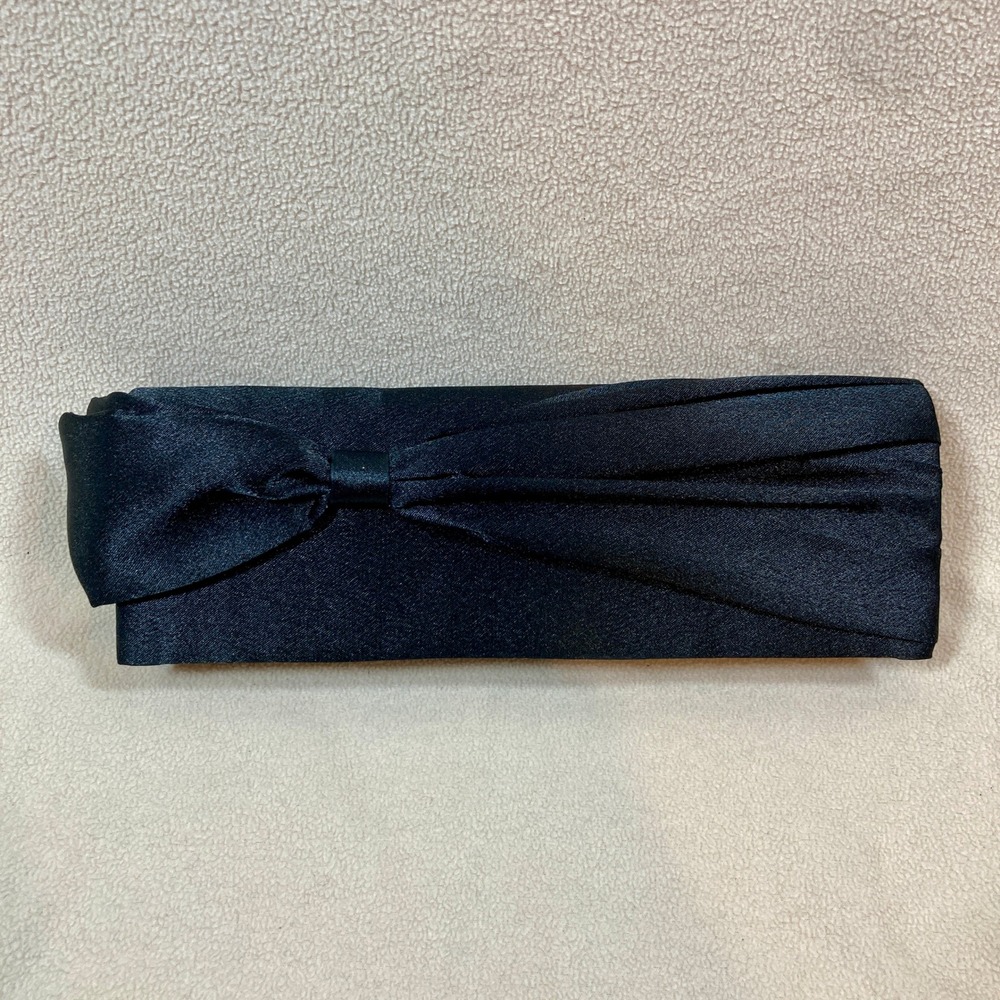 Gunne Sax Black‎ Satin Envelope Bag Formal Wedding Evening